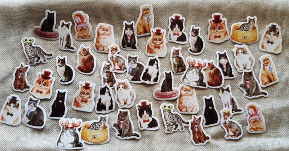 Cats Galore Cute Boxed Kawaii Decoration Stickers 23/46pcs Planner Scrapbooking Stationery Japanese Diary Stickers