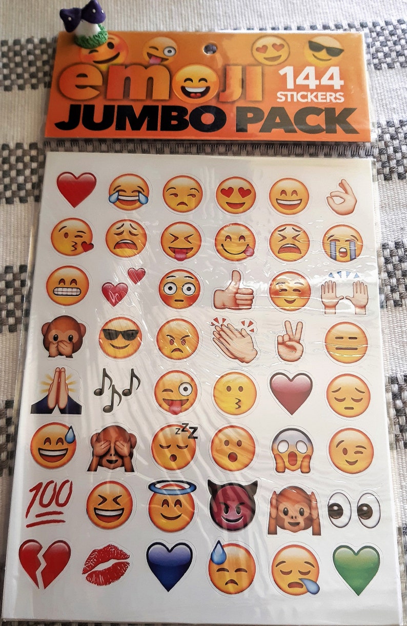 Normal Emoji Sticker Emoji Stickers Set: Happy Faces, Scrapbooking, School Supplies (144 ...