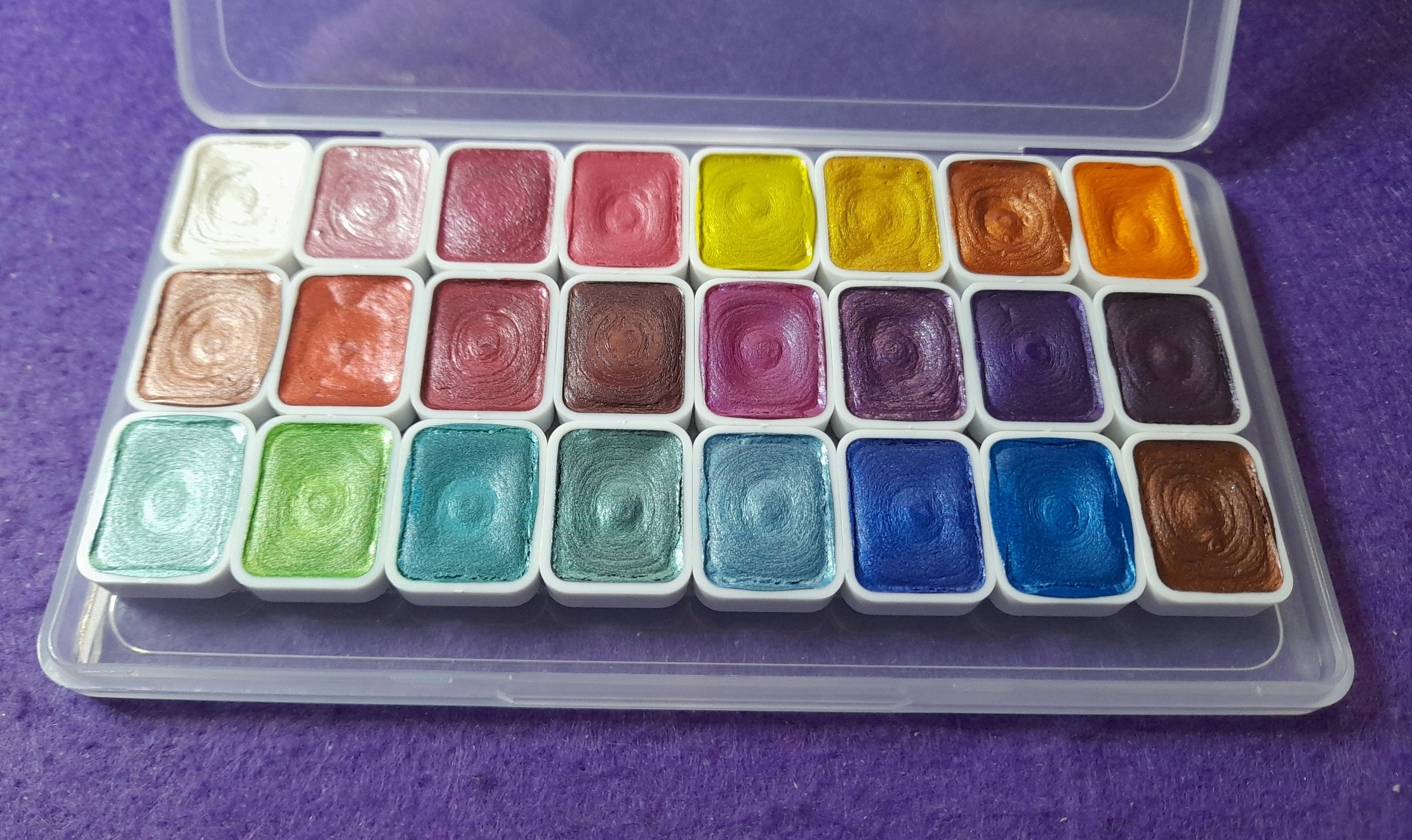 12 Colors Portable Glitter Watercolor Paint Set Metallic Gold Pigment Paint  Tools DIY Drawing New