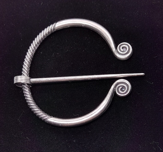 Ancient Bronze Silver Color Pin - Belt Nordic Buckles Brooch - Buckle Cloak - Cloak button - Medieval Jewellery - Viking Jewellery