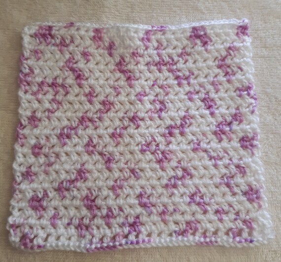Dish Cloth, Kitchen Towel, Wash Cloth, Pot Holder, Cotton Blend, Eco-Friendly, Durable, Hand Made Crochet, 17 x 17 cm