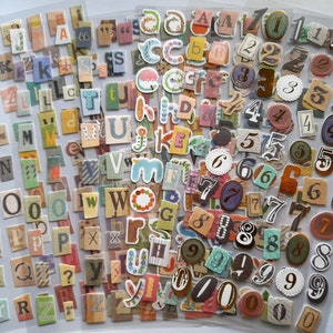 Pegatinas de números y letras doradas alfanuméricas en inglés de diario retro, detalles dorados, 6 hojas, lote de pegatinas para álbumes de recortes