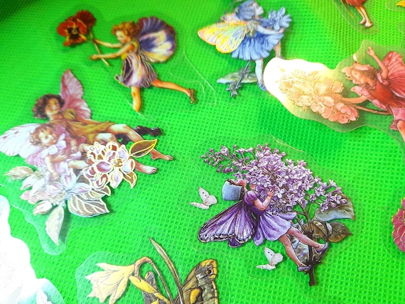 Bright Forest, Bronzing Stickers, Aesthetic Fairies Stickers, Plastic Stickers,  30pcs Bullet Journaling Accessories Waterproof Decoration