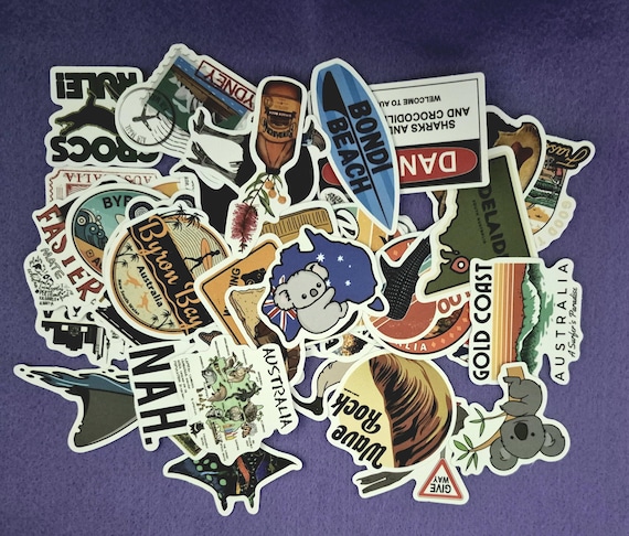 Australia-inspired Decal Stickers 25/50 pieces DIY Diary Phone Laptop Luggage Skateboard Graffiti
