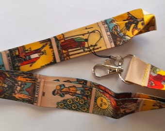 Tarot Card Lanyard: Vintage Art Deco Neck Strap