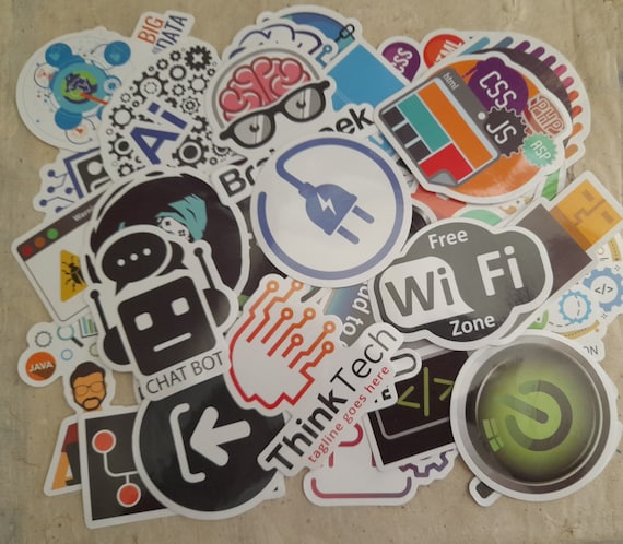 Programmers Internet Software Geek Symbol 50pcs  Phone Laptop Car Stickers for Notebook Guitar Skateboard Motorcycle Bike Sticker