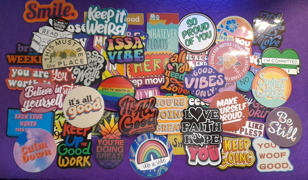 Inspirational Text Positive Stickers 25/50PCS DIY Diary Phone Laptop ...
