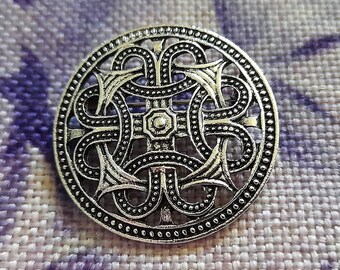 Celtic Viking Brooch: Penannular Shawl Clasp Pin