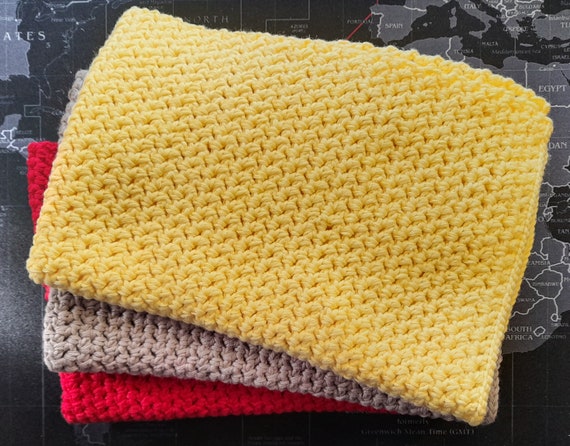 Dish Cloth, Kitchen Towel, Wash Cloth, Cotton Made, Eco-Friendly, Durable, Hand Made Crochet,