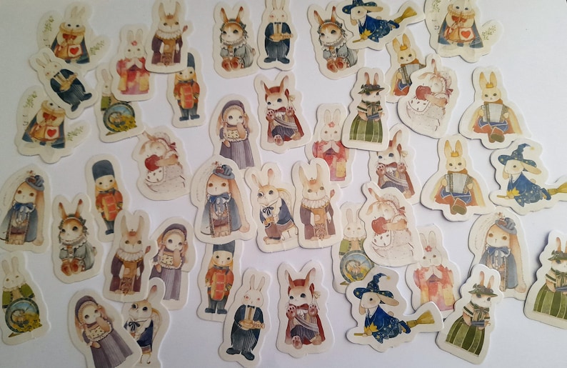 Magic Rabbit Stickers: Vintage Alice in Wonderland Style - Scrapbooking ...