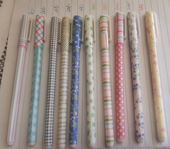 Colour Pens Gel, Caneta style, 10 different colour,  Kawaii Korean Stationery , School, Office and Home