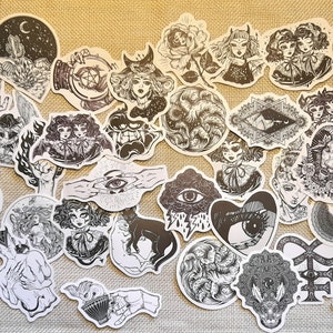 Dark Fantasy Fairy Hag Witch Gothic Totem 50pcs Decal Stickers Phone Laptop Skateboard Car Notebook Guitar Bike Motorcycle