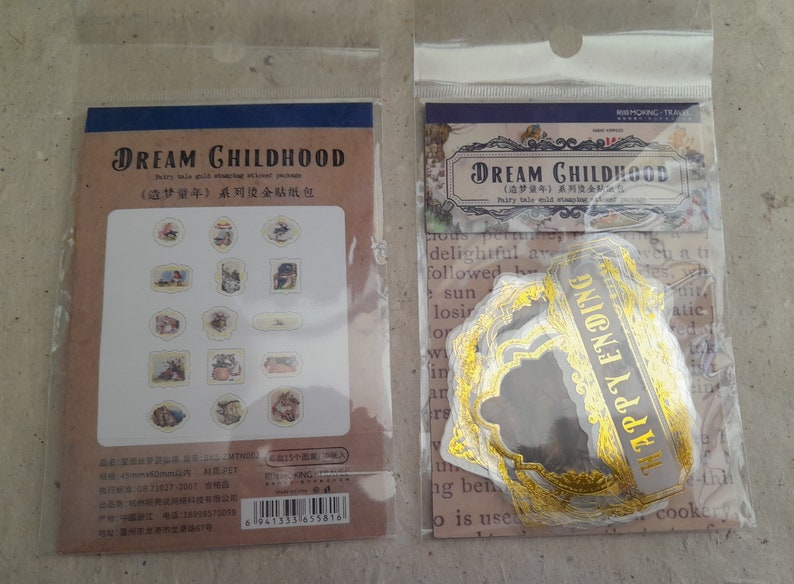 Fairy Tale Series Golden Stickers 30 Pcs Decorative PVC - Etsy