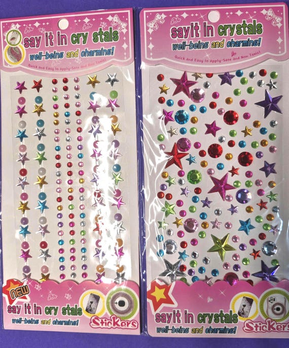 Gem bead Stickers, Rhinestones for Crafts, Self-Adhesive Jewels, Acrylic DIY Craft Decorative Diamond Stickers, 2 sheets, a lot of stickers