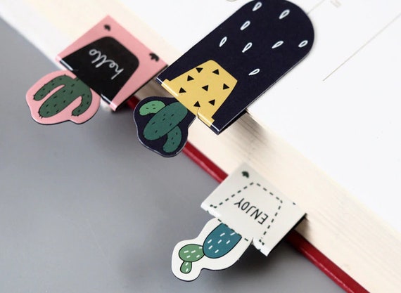 Magnetic Bookmarks, Set of 3, 3 cute designs to choose from,