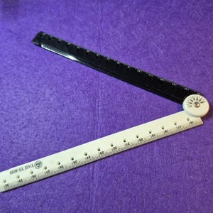 Black and White Folding Ruler: 30cm Student Stationery