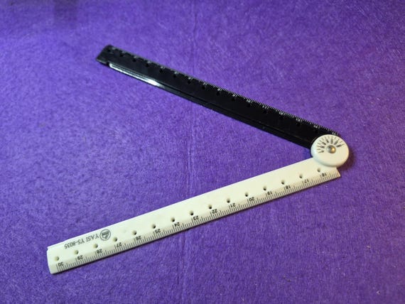 Black and White Ruler Creative Folding Ruler Graphic Ruler Student Stationery School Office Supplies Wholesale Calligraphy