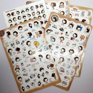 Naklejka Hello Day, Naklejki Pvc, Koreańskie artykuły piśmiennicze, Naklejki z kreskówek, Naklejki do pamiętnika, Album, Dekoracja, Artykuły piśmiennicze, Naklejki, Dziennik