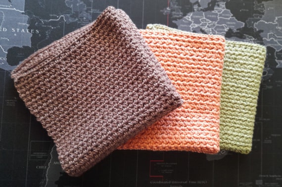 Dish Cloth, Kitchen Towel, Wash Cloth, Pot Holder, Cotton Made, Eco-Friendly, Durable, Hand Made Crochet, 35x32 centimeters