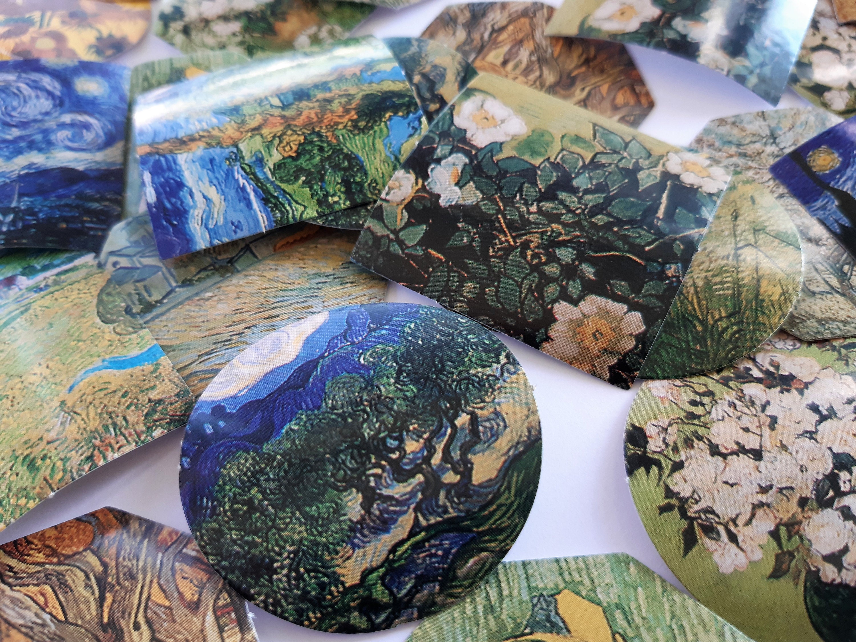 45 Mini Art Stickers: Van Gogh Masterpieces for Bullet Journal, Diary &  Photo Album