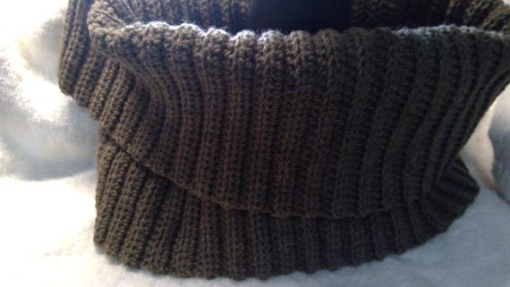 Infinity Scarf, Brown, Hand Made, Warm, Cosy, and elegant