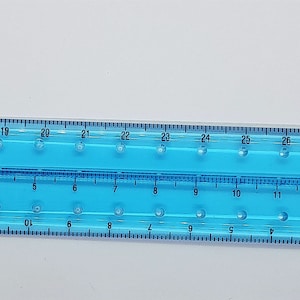 Folding Graphic Ruler: Clear Acrylic Student Stationery (15-30cm)