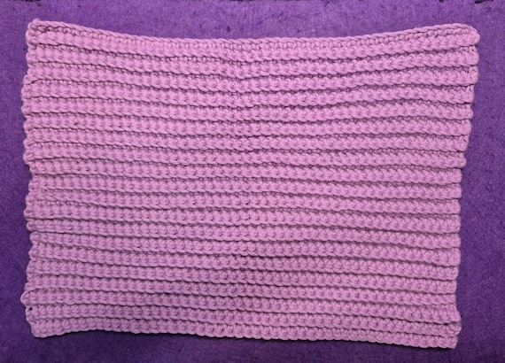 Purple Handmade Crochet Cotton Dish Cloth: Eco-Friendly Kitchen Towel
