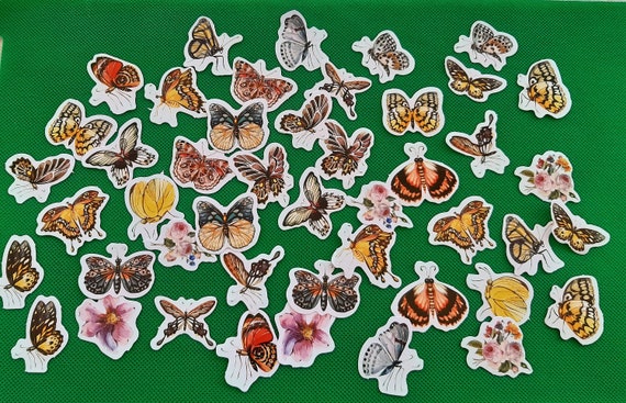Colorful Butterfly Stickers, Sweet Butterfly Paper Stickers,  23/46 pieces for Scrapbook Journal School Supplies Stationery Journal