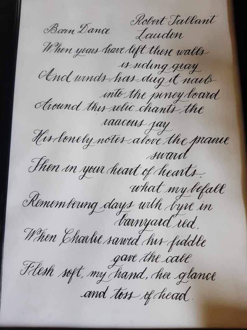 Il tuo testo la mia calligrafia, Poesia inglese, Lettere d'amore, Personalizzato scritto a mano immagine 2