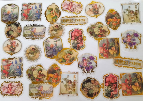 Spirits of the Forest 15/30 pieces Decorative PVC golden Stickers Scrapbooking DIY Label Diary Stationery Album Journal Planner Vintage