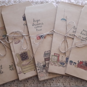 Envelopes with quote, 2x5 pieces, assorted,