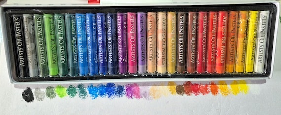 Oil Pastel Set of 25 colours for Painting, Drawing, Art Crayons, Washable, Round Sticks