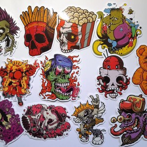 Funny Skull Devil Zombie Demon Skeleton Sticker 25/50pcs for Phone Laptop Guitar Skateboard Motorcycle Car Waterproof Stickers