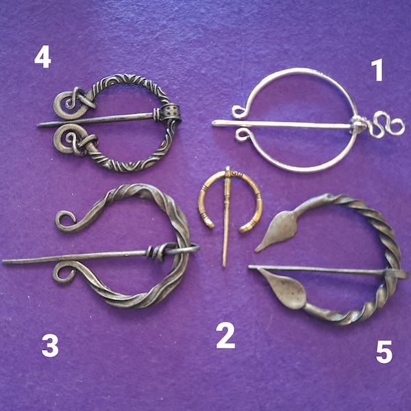 Viking Retro Brooch Penannular Shoulder Shawl Scarf Clasp Cloak Pin Medieval Viking Metal Pin Badge 5 styles