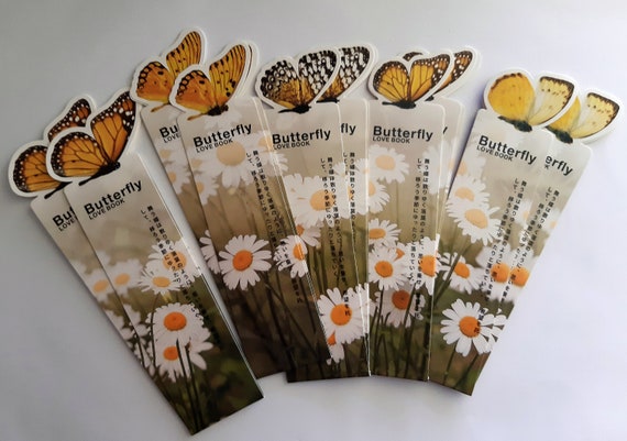 Cute butterfly 3D Bookmarks Books Marker of Page Stationery 10 pcs/set School Office Supply Student Rewarding Prize
