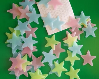Glow in the Dark Star Stickers: 3D Fluorescent Wall Decor