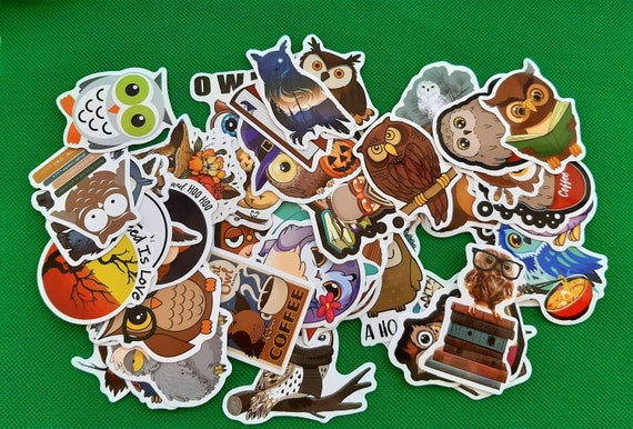 Cartoon Owl Sticker Cute Owls Cartoon Owls Forest Memorabilia 50PCS  Graffiti Stickers Luggage Suitcase Laptop Phone Case Waterproof Sticker