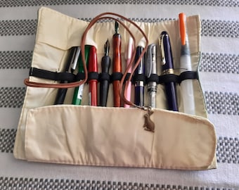 Canvass Bag Holder,Wrap Roll Up, Stationery, Pen Brushes, Makeup Pencil Case Pouch, Multi-functional Pencil Bag, Box Art Supplies ,Gift,