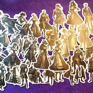 Steampunk Characters Sticker 48pcs DIY Laptop Stickers for Water Bottles Waterproof Bullet Journal Arts Crafts