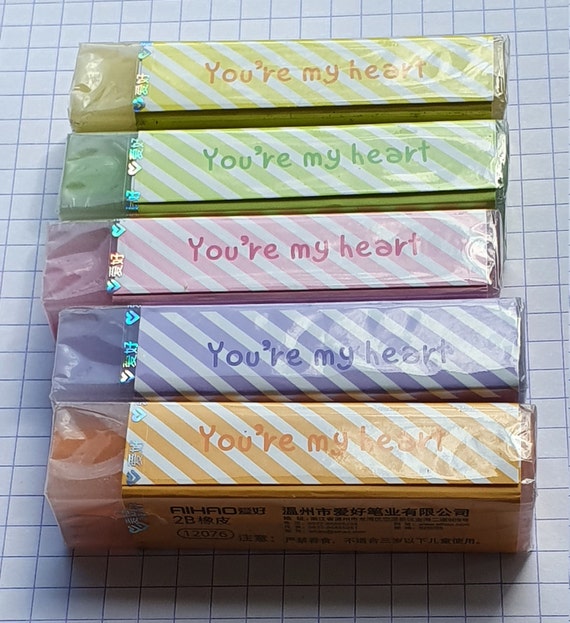 Eraser, Rubber, Candy Colours, Kawaii Stationery, School and Office, 2 pieces