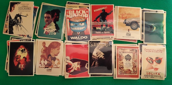 Classic Old Cinema Posters, Retro Style Stickers, Yellowing Poster Stickers, 54 pieces, No repeated patterns, Shinny Stickers, Movie lovers