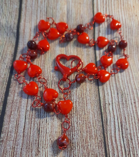 Red Necklaces, Special for Valentine Day! 3 styles to choose from, 1 of a Kind, with gift bag