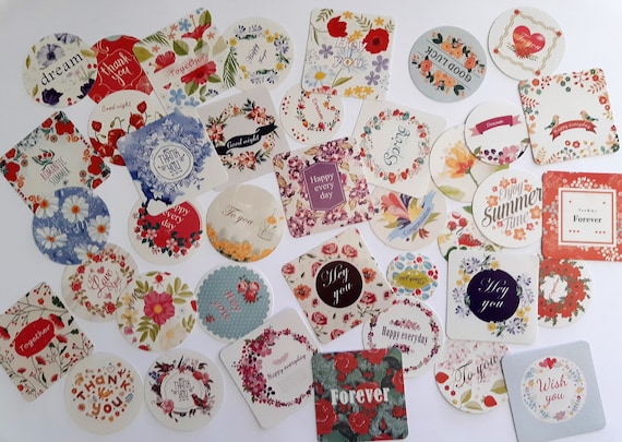 Happy every day Sticker collection 38pcs/set Blessing Sentence Label Stickers Decorative Stationery Stickers Scrapbooking DIY Diary Album