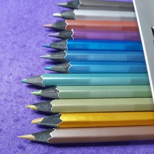 Metallic Pencil Colored Drawing Pencil 12 Colors Sketching Pencil Painting Colored Pencils Art Supplies Iridiscent Pencils Back to School