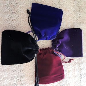 Velvet Drawstring Pouch Set: Purple Favor Bags, Jewelry Packing (15x10 cm)