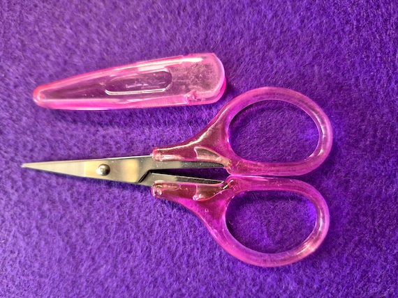 Compact Precision Craft Scissors, Sharp Stainless Steel Blades with Protective Cap, one piece