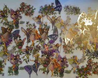 Purple Fairy Stickers, Clear Fairy Stickers, Beautiful Package, Magical Purple Fairies, Mystical Fairy Friends 22/45 pieces, PET Stickers