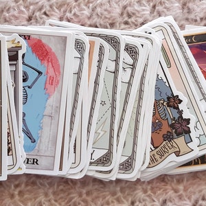 Stickers dessins animés pour jeux de tarot : stickers imperméables en vinyle pour ordinateur portable, bagage