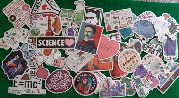 I love Science Stickers, Science Elements, Science Stickers, Educative Stickers, Science Elements, Science Discoveries, Set of 25/50 pieces