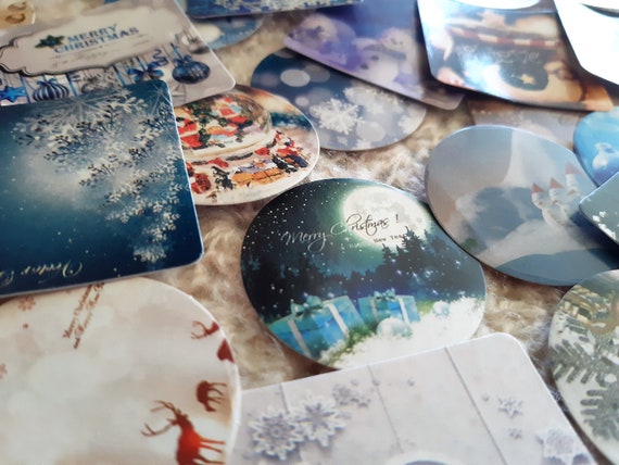 Winter Merry Christmas Stickers - Diary Stickers - 23/46 Pcs - Scrapbooking Stickers - Christmas Seal Label - Christmas Decoration - Gift